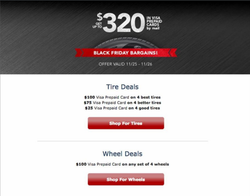 Black friday tire deals Soldes en image