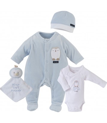 Pyjama naissance avec bonnet