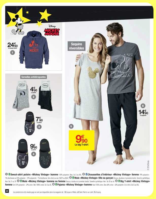 Pyjama femme chez carrefour