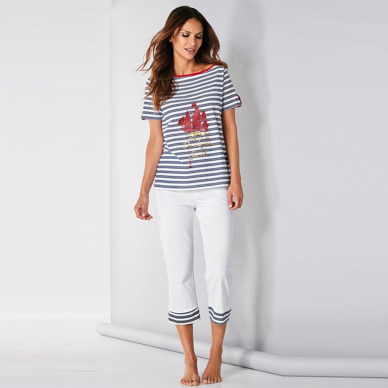 Pyjama femme avec bouton