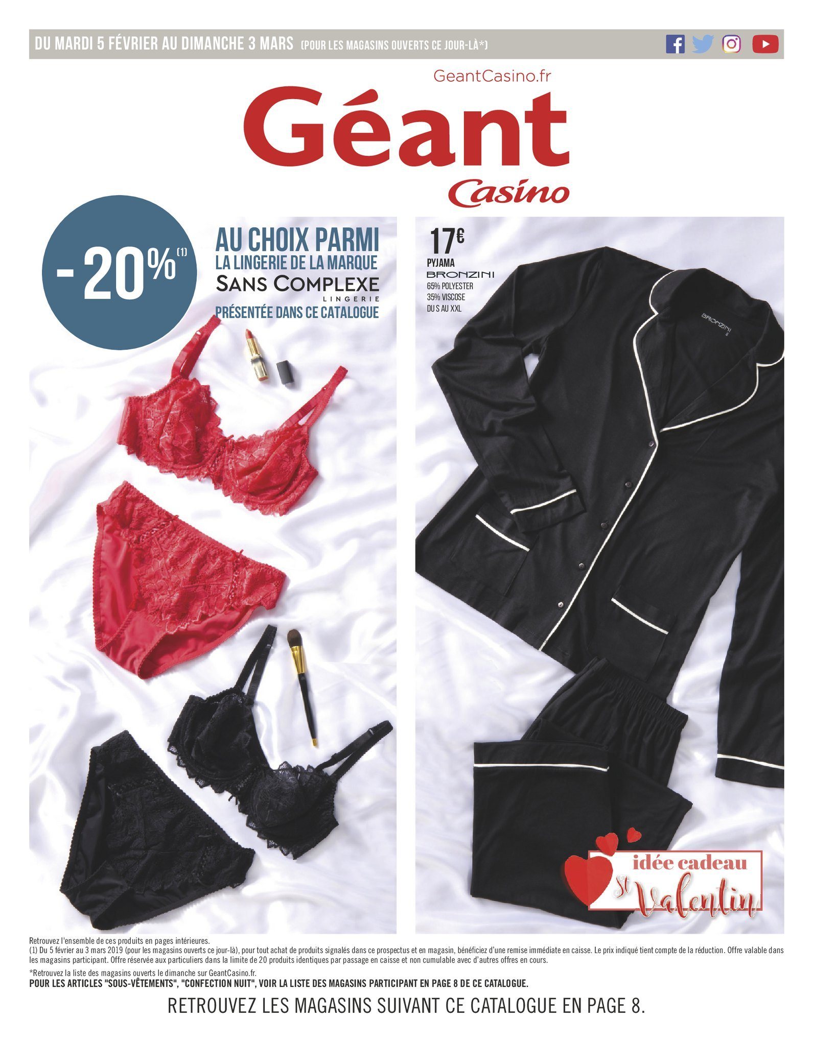 Geant casino pyjama