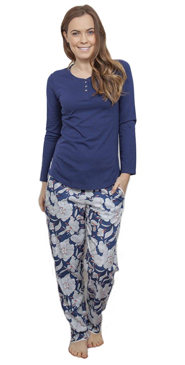 Pyjama femme bleu marine