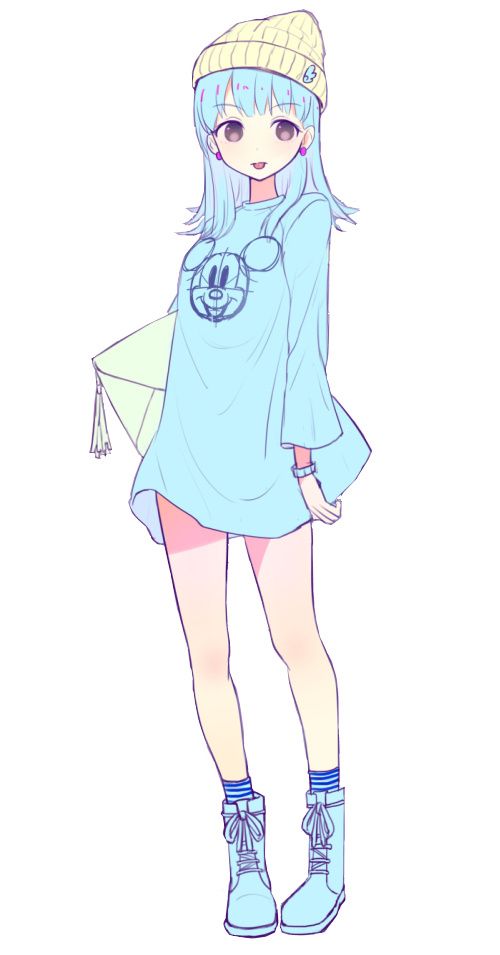 Fille manga pyjama