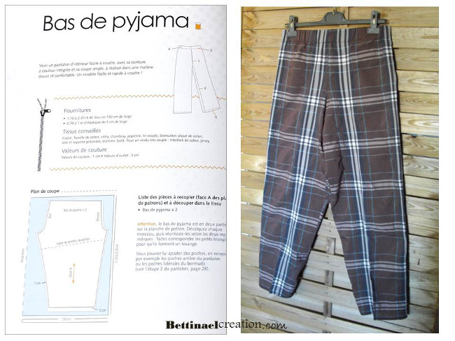 Coudre un pantalon de pyjama - Soldes en image