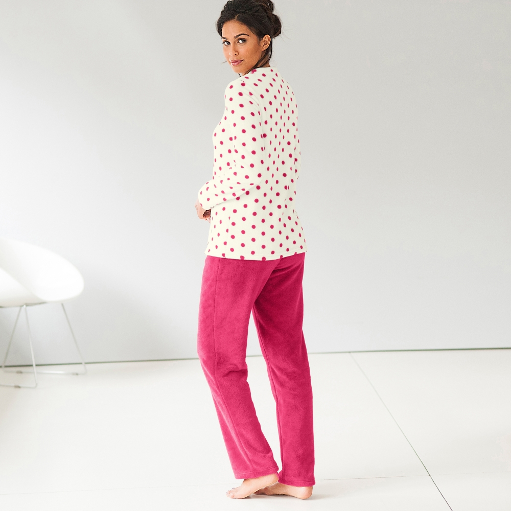 Veste pyjama toucher peluche