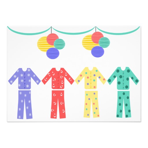 Pyjama party clipart