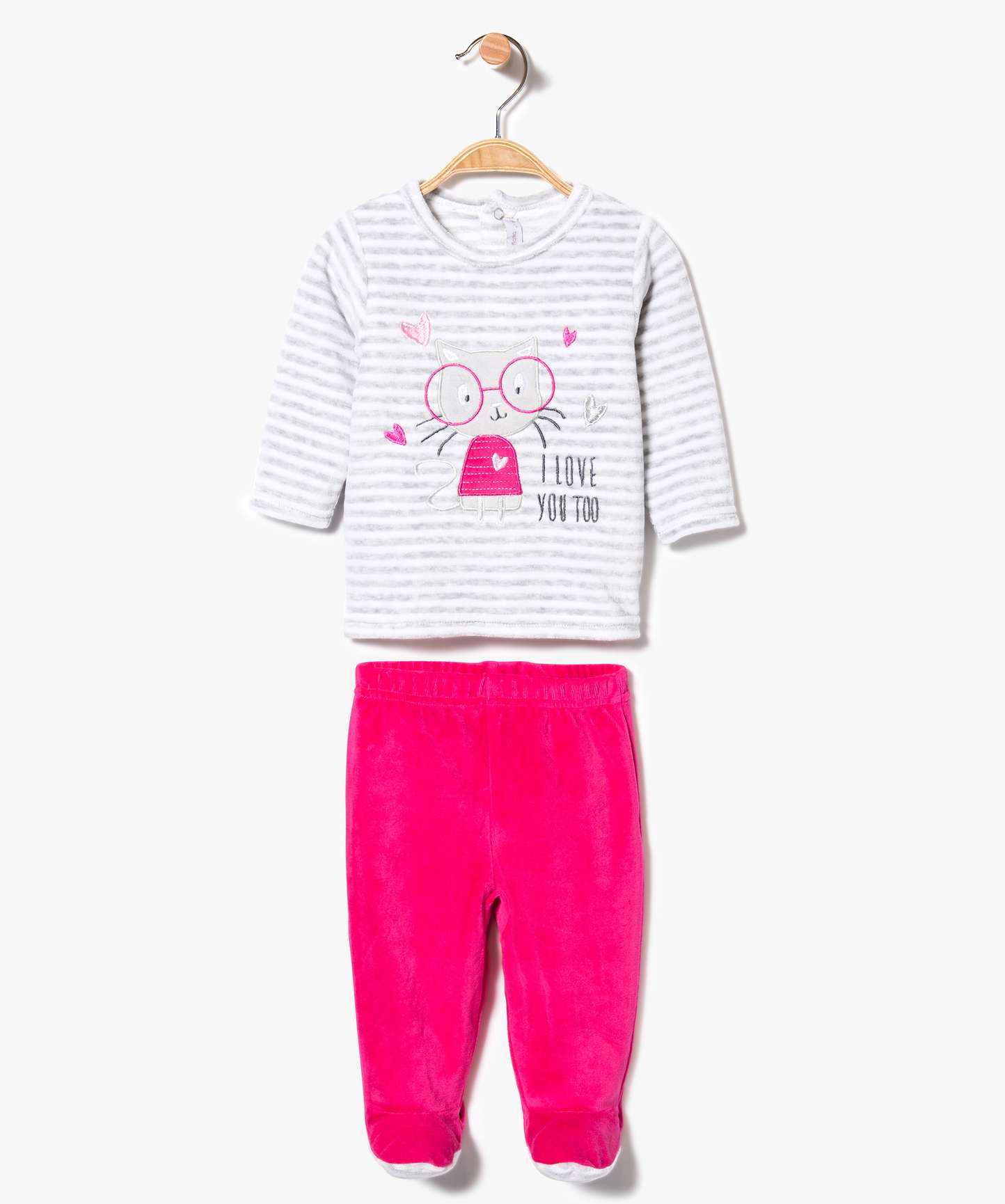 Pyjama 2 pieces avec pieds 4 ans