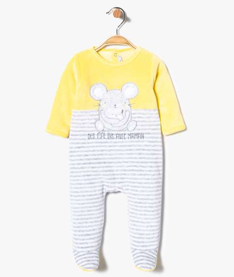 Pyjama en velours bébé