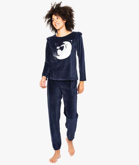 Pyjama femme velours