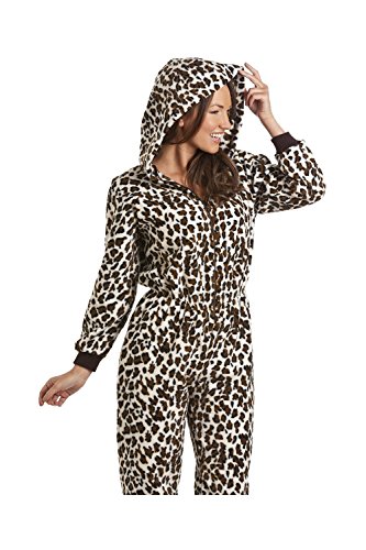 Pyjama combinaison femme leopard