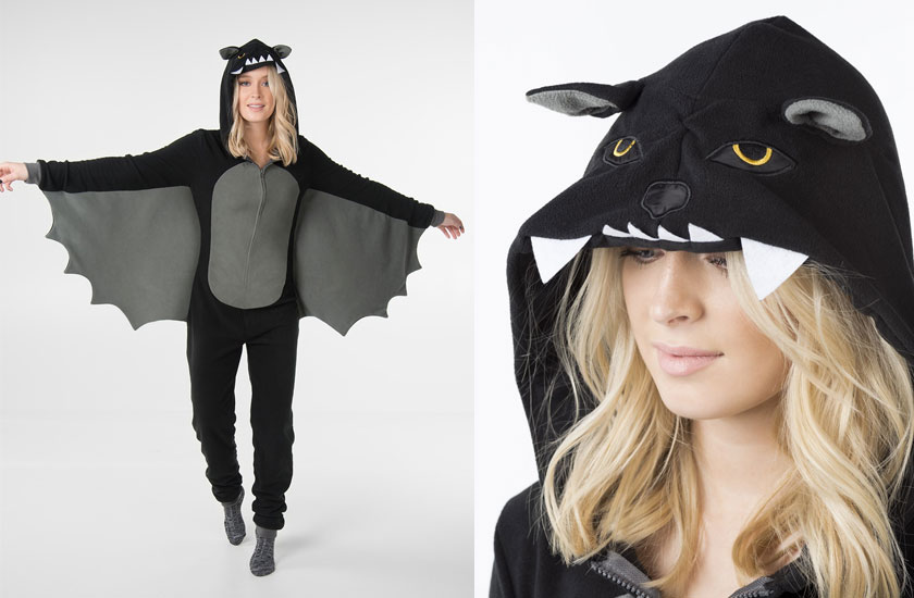 Combinaison pyjama chauve souris