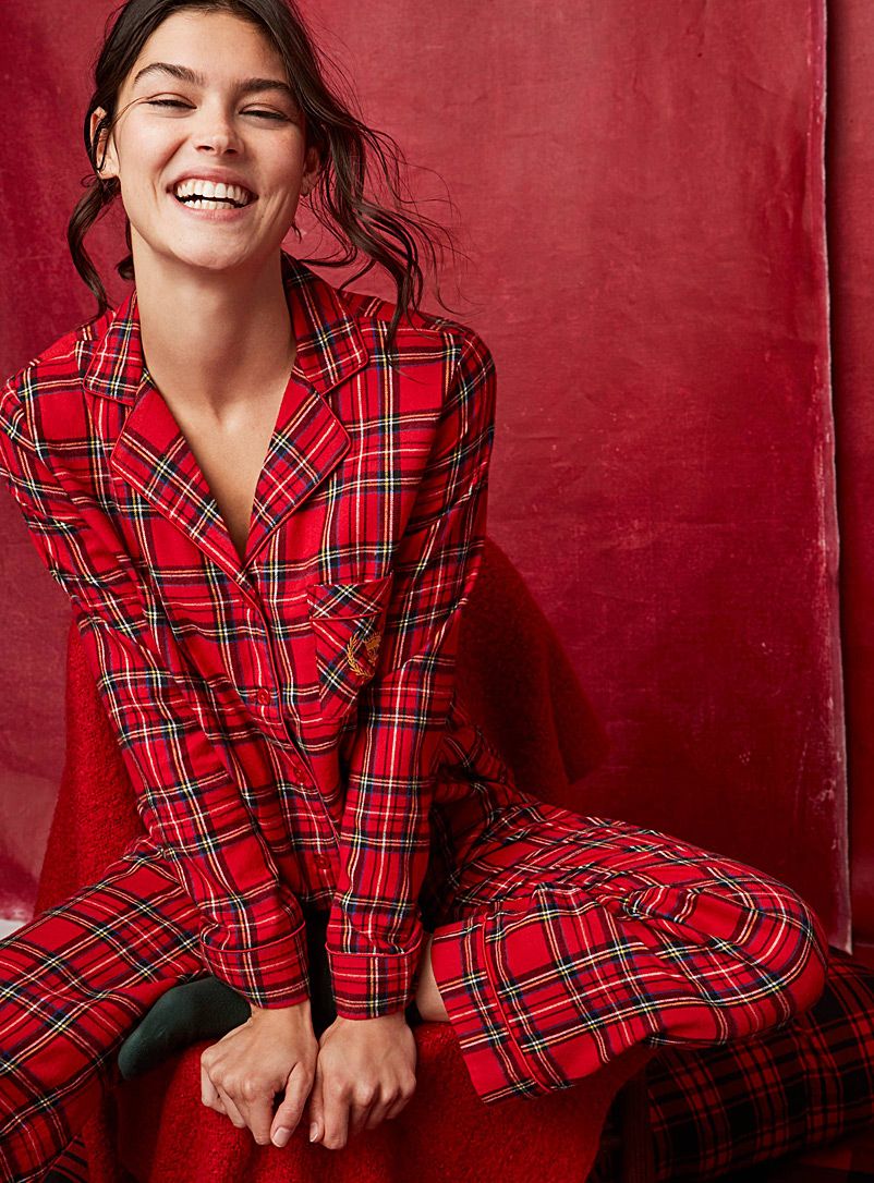 Pyjama ecossais rouge