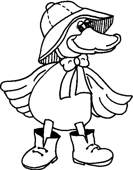 Dessin canard en pyjama