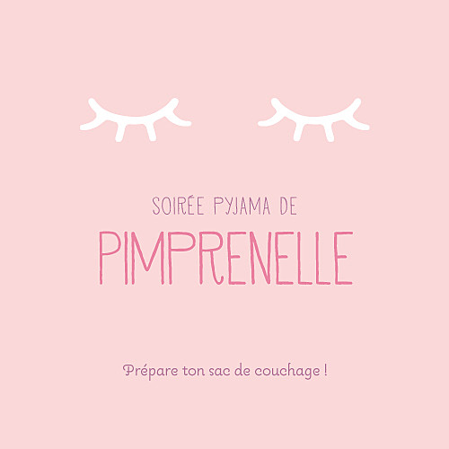 Carte soiree pyjama
