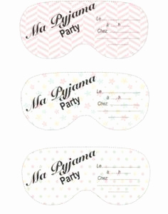 Carte invitation pyjama party fille gratuit