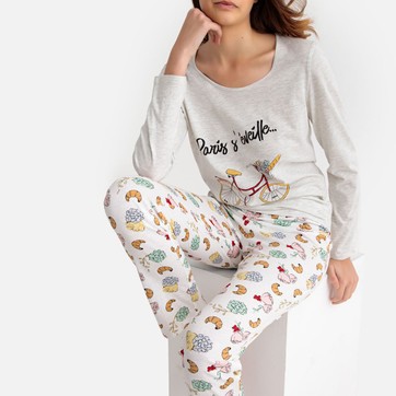 Pyjama femme col montant