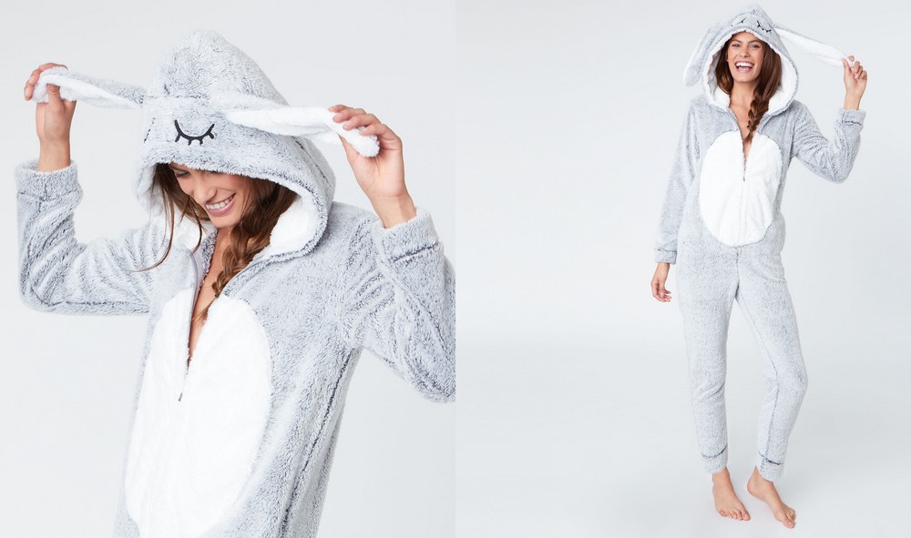Pyjama combinaison lapin femme