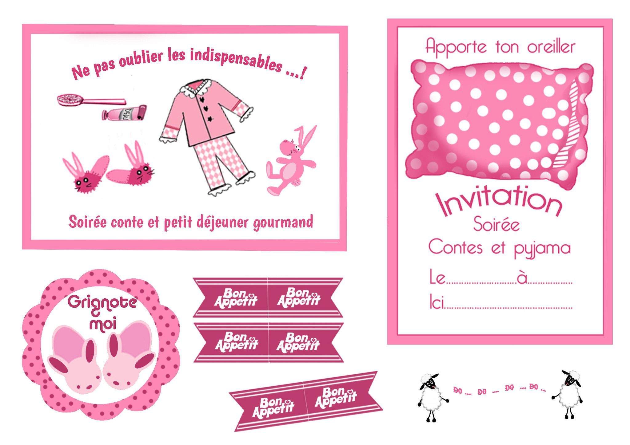 Invitation soiree pyjama