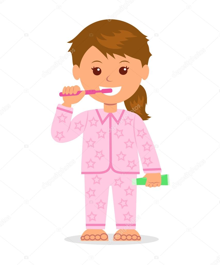 Dessin fille en pyjama