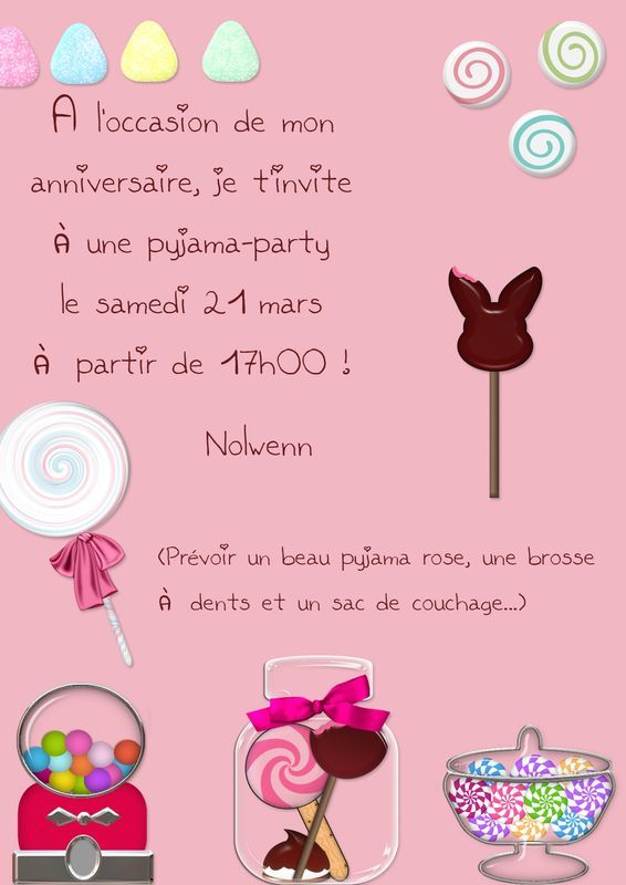 Invitation soirée pyjama originale