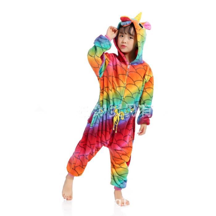 Mauea Pyjama Animaux Enfant - Combinaison Cosplay Chaud Déguisement Halloween Unisexe