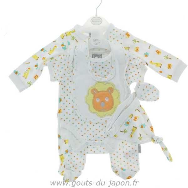 Ensemble pyjama bonnet bébé