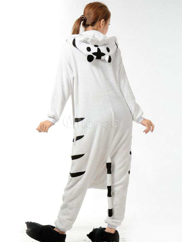 Pyjama combinaison tigre blanc