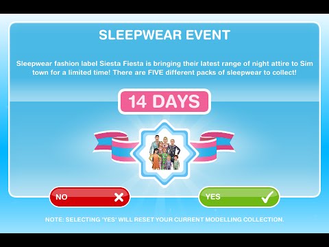 Sims freeplay evenement pyjama