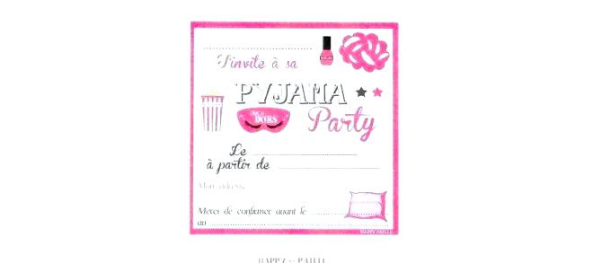 Texte invitation soirée pyjama