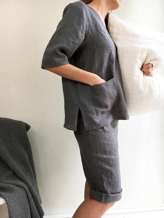 Pyjama en lin femme