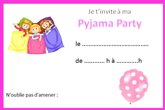 Invitation pyjama