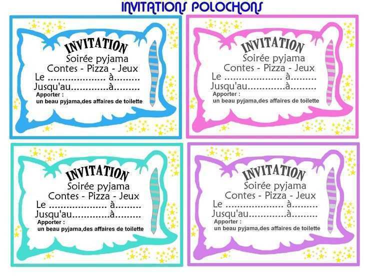 Invitation anniversaire soirée pyjama garçon