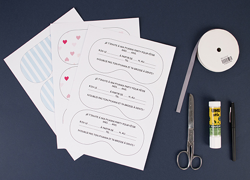Invitation pyjama party licorne