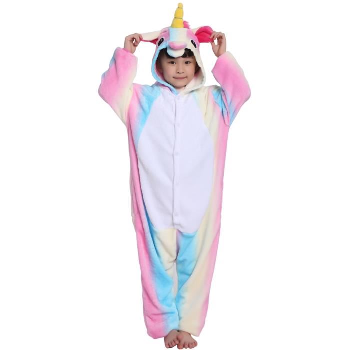 Combinaison pyjama enfants licorne