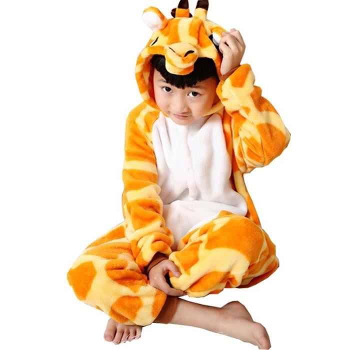 Combinaison pyjama girafe enfant