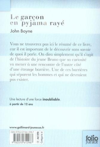 Résumé le garcon au pyjama rayé