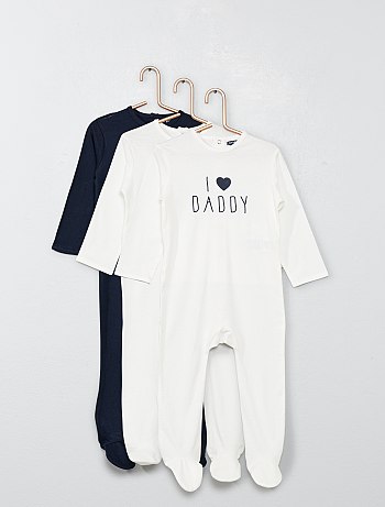 Pyjama bébé blanc uni