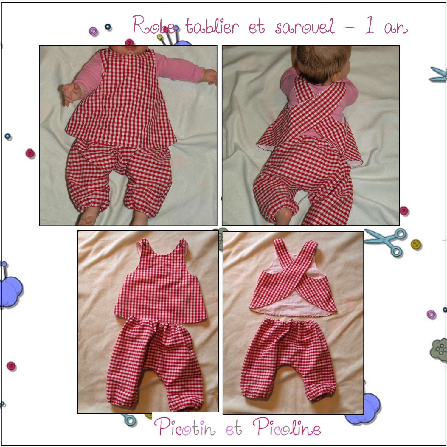 Patron couture pyjama bébé