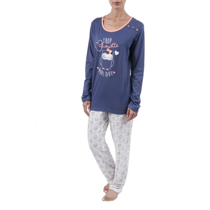 Pyjama femme bleu