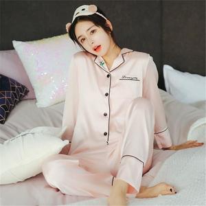 Pyjama Femme Grande Taille - Ensemble 2 Pièces Manches Longues - Tissu Doux Ample - Couleur Unie