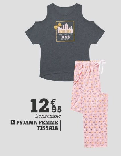 Pyjama femme leclerc