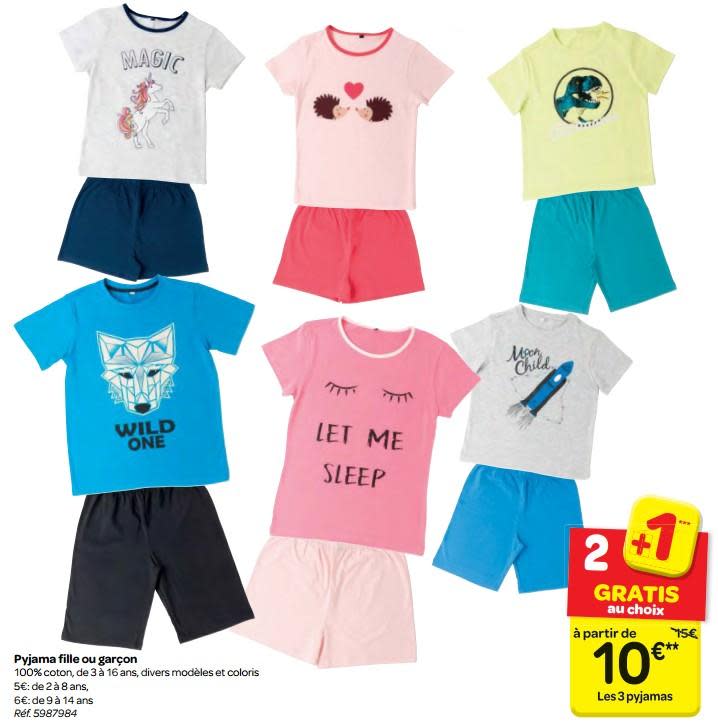 Carrefour pyjama garcon