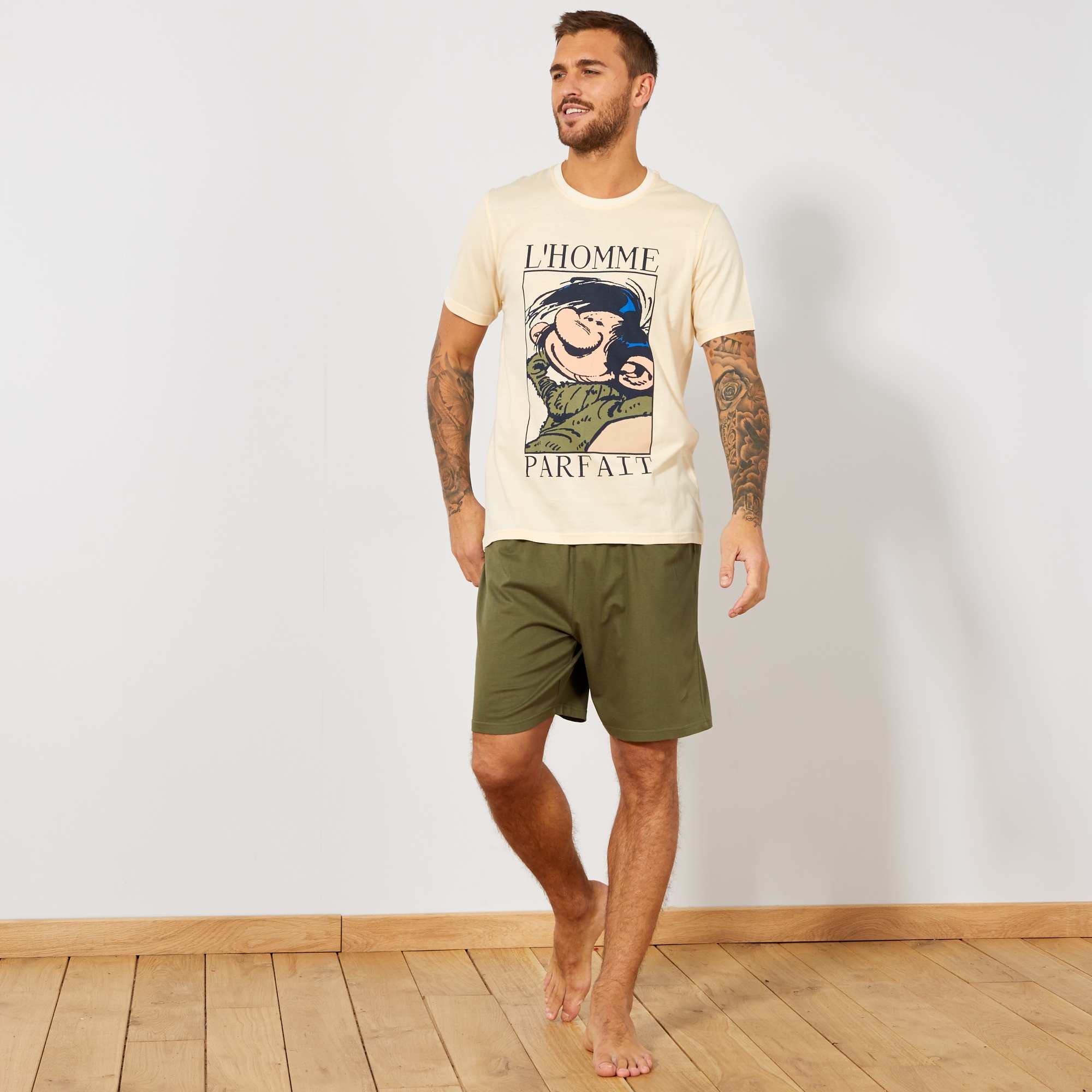 Pyjama court homme gaston lagaffe