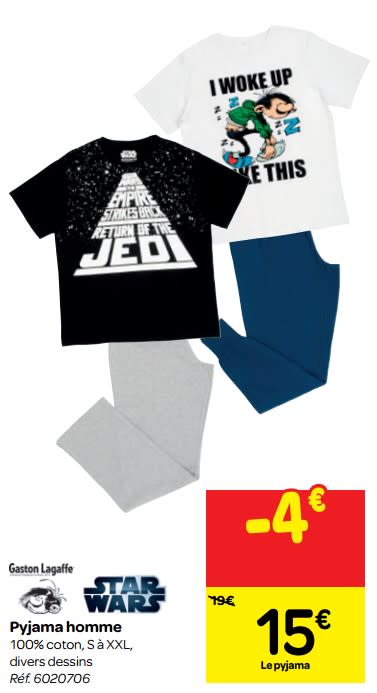 Pyjama star wars carrefour