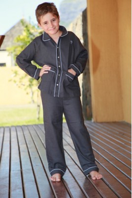 Pyjama garçon boutonné devant