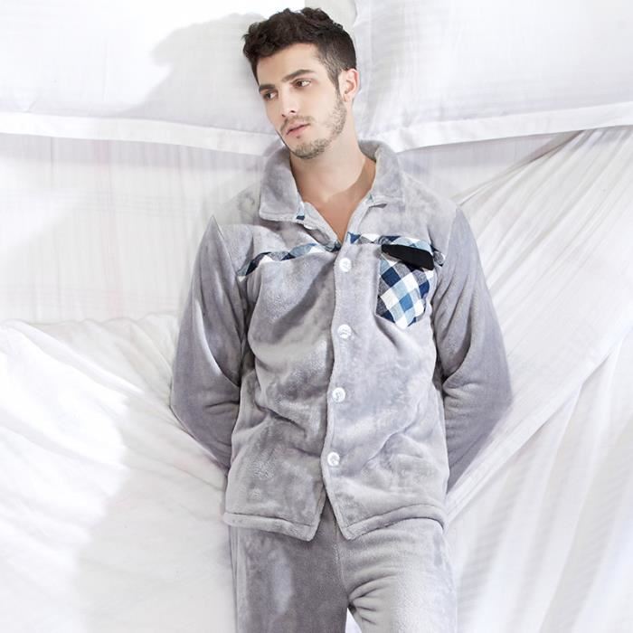 Pyjama homme chaud polaire