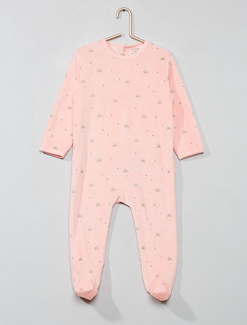 Pyjama velour bébé fille - Soldes en image