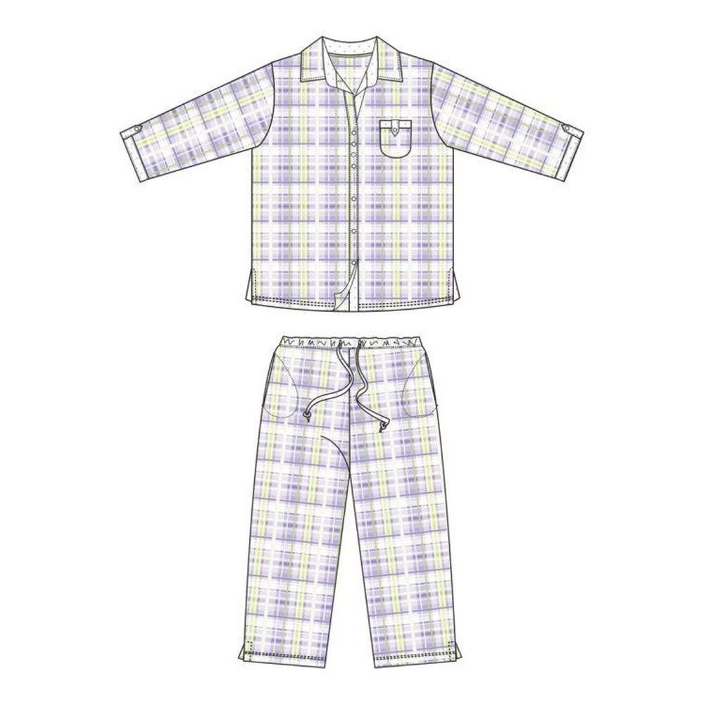 Pyjama veste boutonnée femme