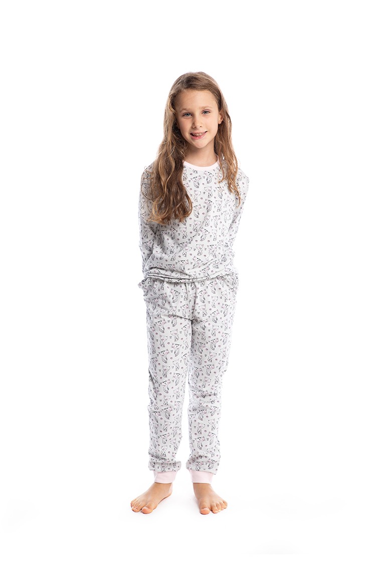 Pyjama Fille Morphle - 100% Coton - Haut Rayé Et Bas Rouge - License Officielle