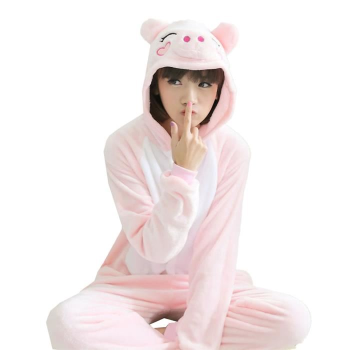 Combinaison pyjama cochon femme